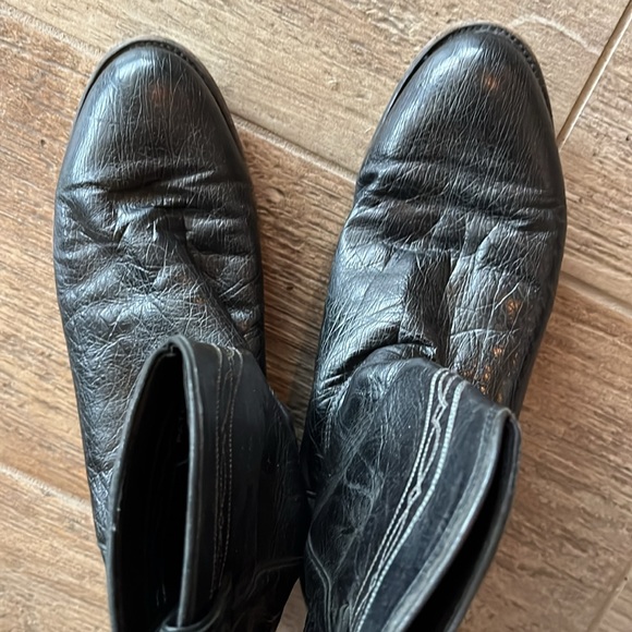 Justin Roper Boots : 10 1/2 D Black Smooth Ostrich - Picture 6 of 10